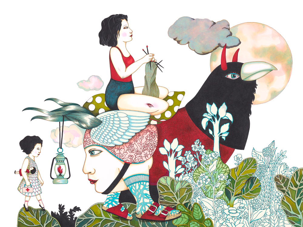 01_corbeau - Illustrations du livre Ma mère. Editions Thierry Magnier_2015